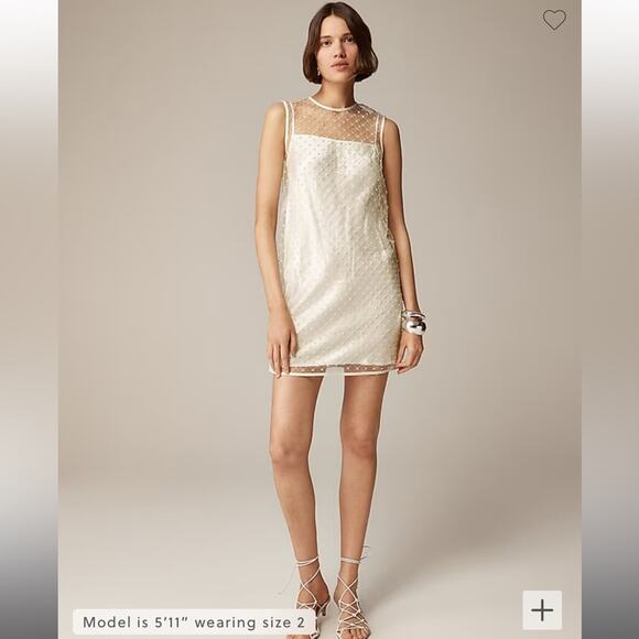 Anna October© X J.Crew layered mini dress in textured satin and tulle - Picture 1 of 4